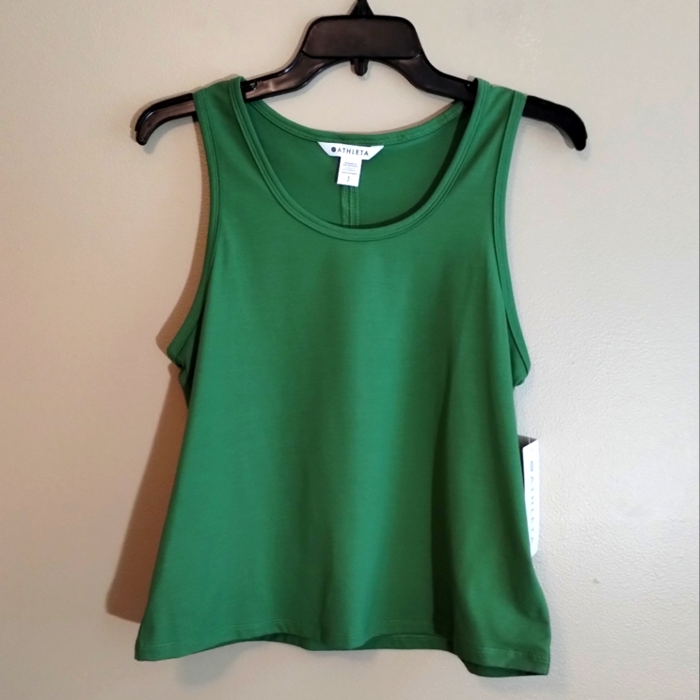 Athleta Essential Tank, Camisole Essential Suprima Cotton, Green NWTs PRICE FIRM